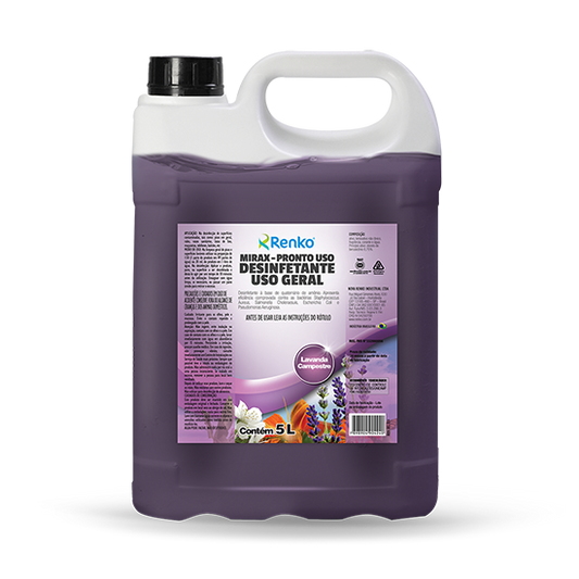 Mirax Desinfetante Pronto Uso 5L Renko | Floral Bouquet | Bactericida Quaternário de Amônio
