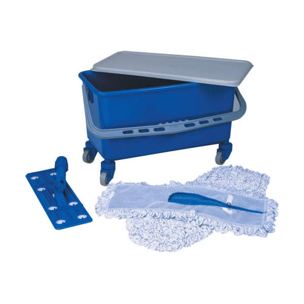 Conjunto Aplicador de Cera Finish 40cm | Balde 20L com Rodinhas + Suporte + Refil