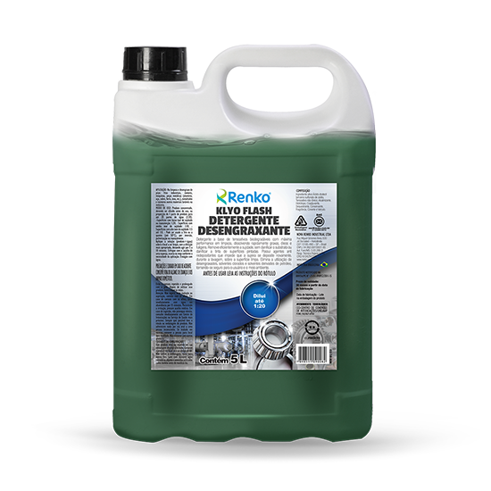 Klyo Flash 5L Renko | Detergente Desengraxante Biodegradável | Limpeza Industrial e Automotiva
