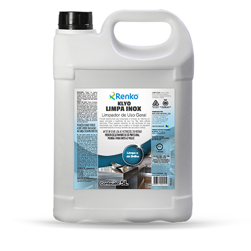 Klyo Limpa Inox 5L Renko | Restaurador e Abrilhantador | Remove Manchas e Oxidação sem Engordurar