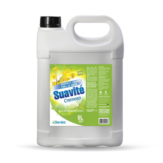 Suavité 5L Sabonete Líquido Cremoso Erva Doce Renko | Mãos e Corpo Hidratados