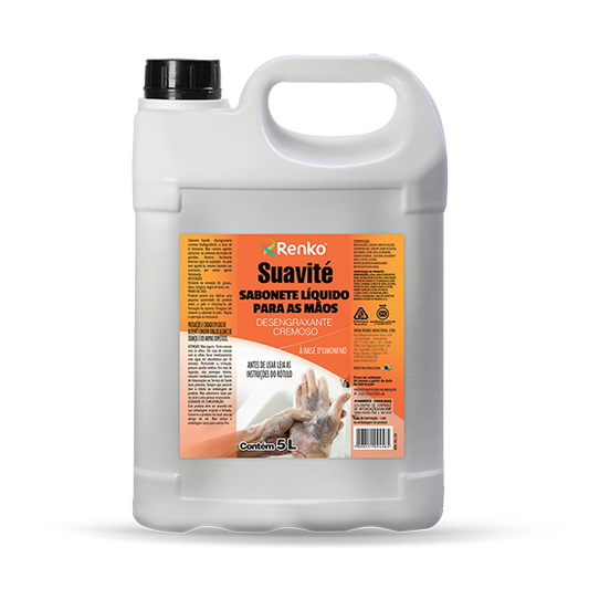 Suavité 5L Sabonete Líquido Desengraxante Orange Renko | Limpeza Pesada das Mãos com D'Limoneno